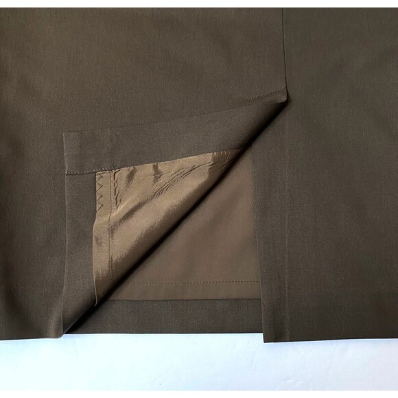 Lafayette 148 New York Suit Skirt Womens Size 16 Petite Brown Pencil Lined NWOT - Picture 6 of 11